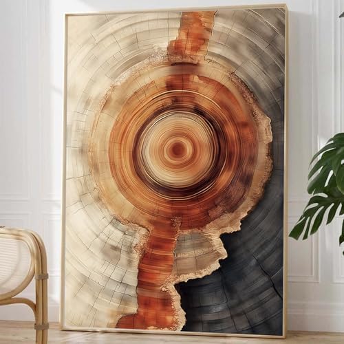 Tree Ring Wall Art Framed, Modern Nature Decor - Image 2