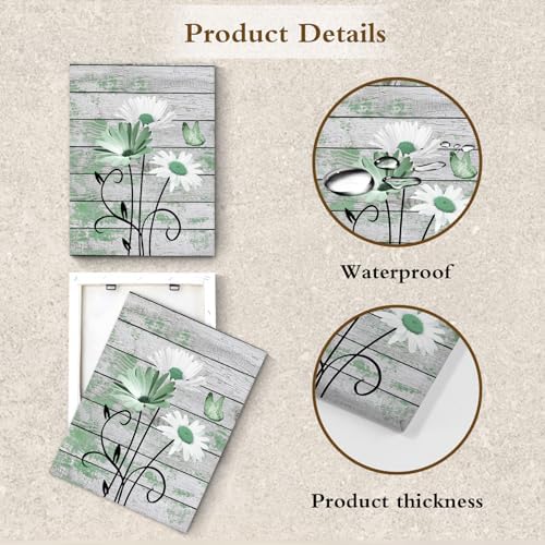 HVEST Country Green Floral Wall Art - Image 6
