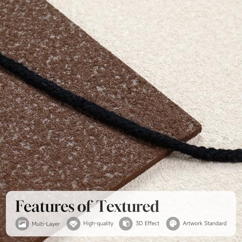 Framed Neutral Abstract Wall Art, 3D Textured Artwork - Image 2