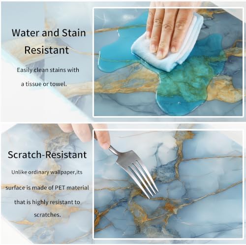 Haimin 3D Wall Panels Peel and Stick Marble Tile Look 10 Pack Waterproof - Image 4