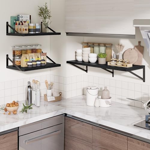 Deep Wall Shelves 36"W x 12"D Engineered Wood Floating Shelves - Image 2