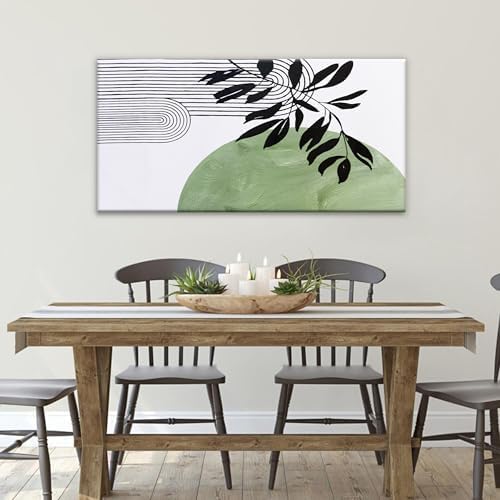 TAIJXAGSG Canvas Art Wall Decor Boho Green Wall Art - Image 3