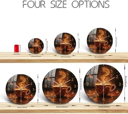 Vintage Brown Wooden Wall Clock - Image 5
