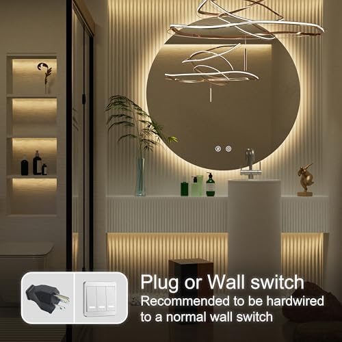 30 inch Round LED Mirror for Bathroom - Image 5