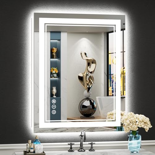 24x30 LED Bathroom Mirror, Backlit & Front Lit Lighted Mirror by Awandee