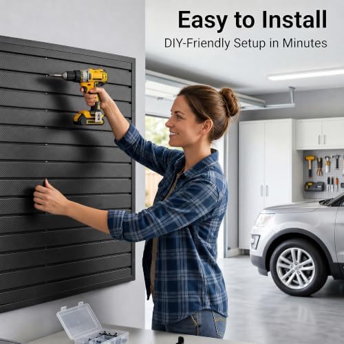 SMARTSTANDARD Slatwall Panel Set, 4x8 FT PVC Panel - Image 4