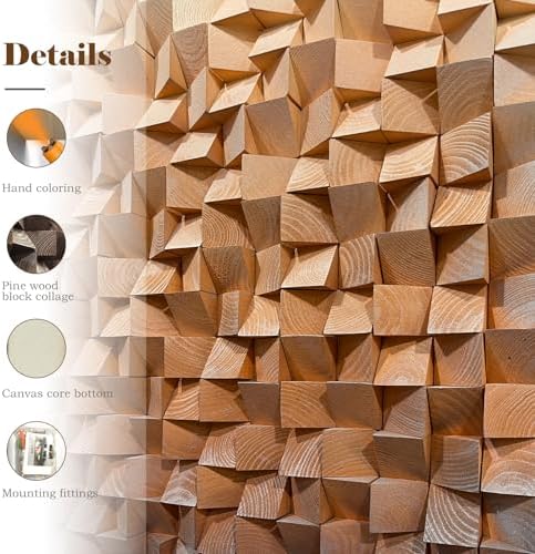LIUZEYUE Wooden Block Wall Art - Image 3