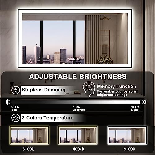 EchosLife 60x28 LED Bathroom Mirror - Image 5