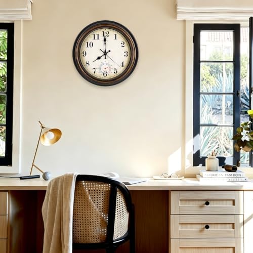 Wall Clock Silent Non Ticking Vintage Wall Clocks - Image 5