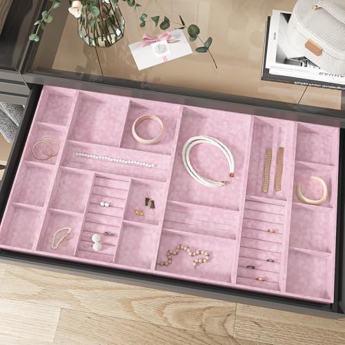 VEELIKE Self Adhesive Velvet Flocking Liner Soft Pastel Pink Mottled Felt - Image 2