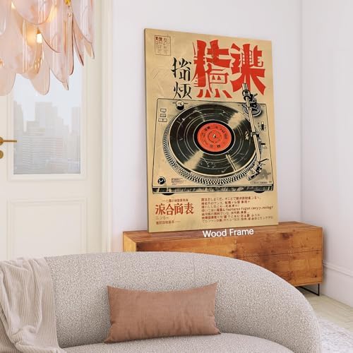 Vintage Japanese Canvas Wall Art Retro Music Ukiyo-E Posters Funny Vinyl Print - Image 3