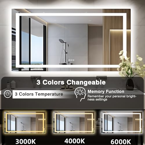 EchosLife 60"x30" Large LED Bathroom Vanity Mirror - Image 4