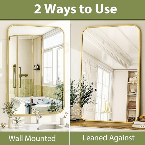 Easly 24 x 36 Inch Bathroom Mirror, Rounded Rectangular Vanity Mirror - Image 5