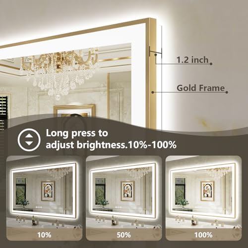66x40 LED Bathroom Mirror with Lights - Image 4
