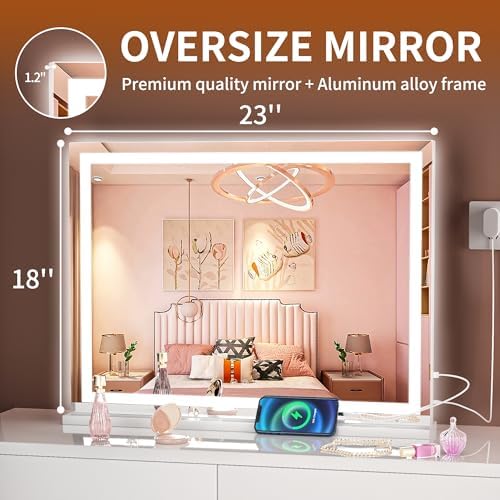 Hasipu Vanity Mirror with Lights, Lighted Makeup Mirror with Dimmable 3 Modes - Image 2