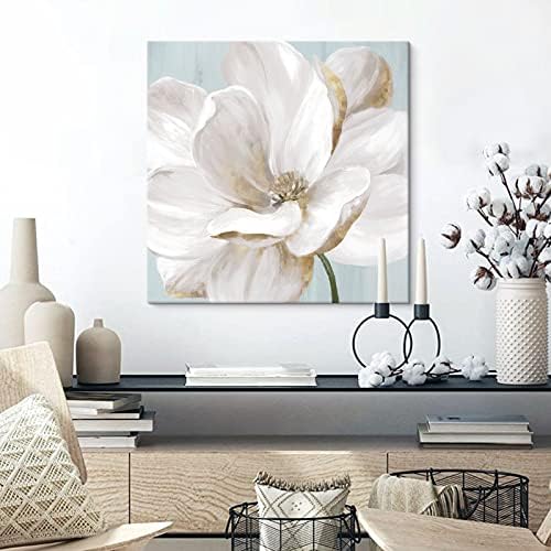 SEVEN WALL ARTS White Magnolia Wall Art Flower Artwork Floral Canvas Painting - Image 2