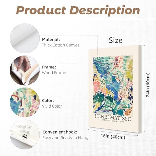 Henri Matisse Wall Art Canvas - Image 2