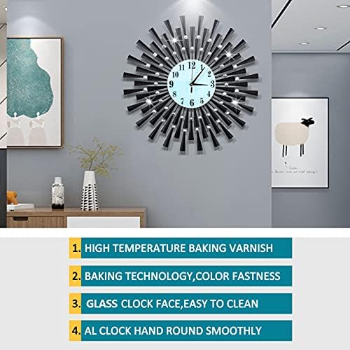 Large Wall Clock Decorative Wall Clocks 3D Non-Ticking Silent Quartz Clocks - Image 4