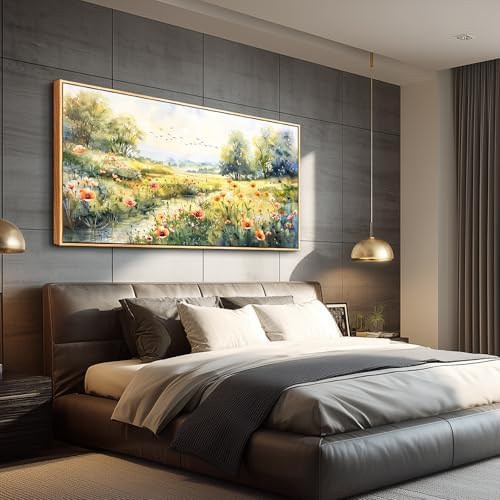 XIGUANGART Canvas Wall Art for Living Room Wildflower Pastoral Scenery - Image 4