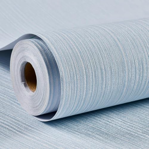 mamonhome Blue Grasscloth Textured Wallpaper 24in X 393in Fabric Contact Paper by mamonhome