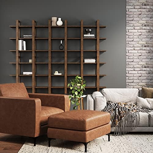 Nathan James Floating Wall Book Shelves, 3-Tier Display Shelf, Decorative - Image 3