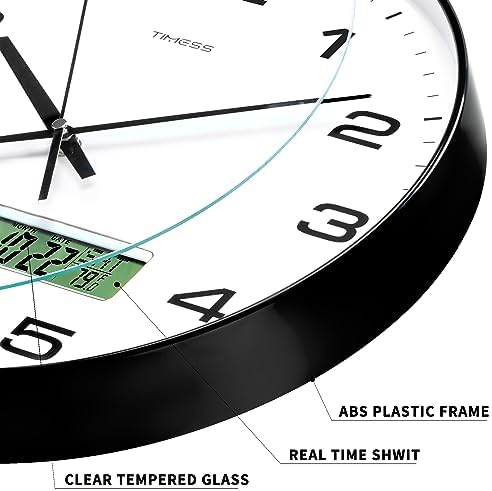 TIMESS 14-Inch Non-Ticking Analog Wall Clock - Image 4