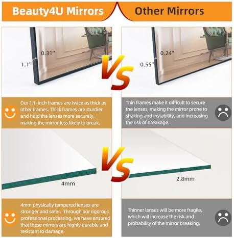 Beauty4U 59" x 16" Full Length Mirror - Image 5
