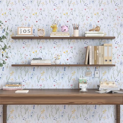 ILHIIOR Colorful Floral Peel and Stick Wallpaper Boho 17.5 x787 Inches - Image 3