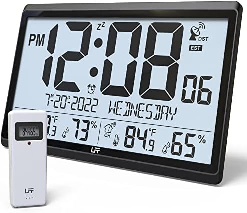 LFF Atomic Clock/Never Needs Setting, Battery Operated, Atomic Wall Clock by LFF