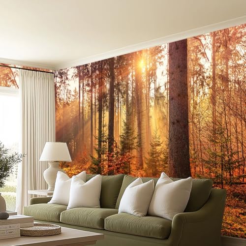 Autumn Sunshine Forest Realistic Style wall murals Woodland Tree Peel and Stick - Image 3