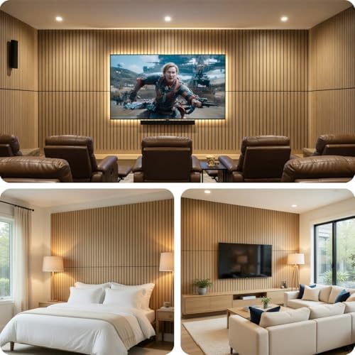 Acoustic Wall Panels, 4 Pack 47.2"x23.6" High Density Neutral Decorative Noise - Image 2