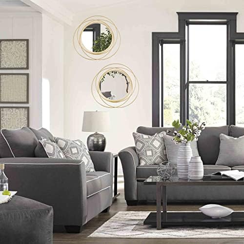 3 Set Sunburst Round Mirrors for Wall Decor Bedroom Bathroom - Image 2