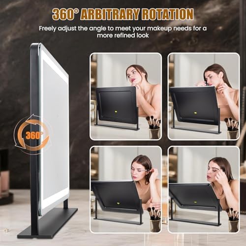 Vanity Mirror with Lights 22"×17", Large LED Makeup Mirror with Light, Smart - Image 5