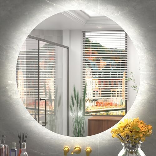 36 Inch Frameless Round LED Bathroom Mirror by JSneijder