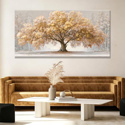 Gold Large Wall Art Decor 29"x58" Tree Of Life Wall Art - Image 3