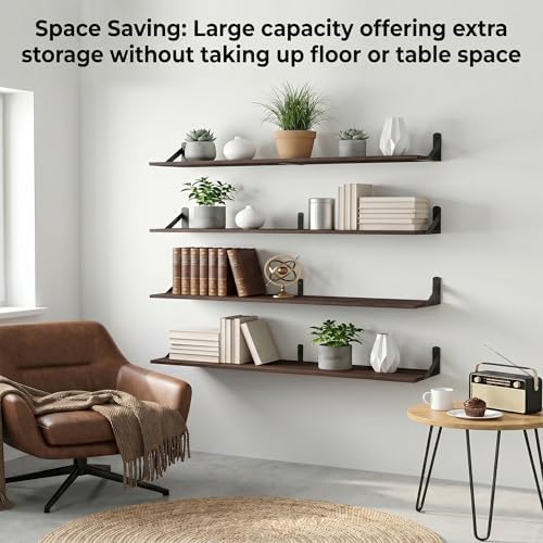 Long Wall Shelf, Large Floating Shelves - Image 4