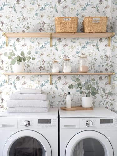 Heroad Modern Boho Peel and Stick Wallpaper Floral Cottage Wallpaper Botanical - Image 3