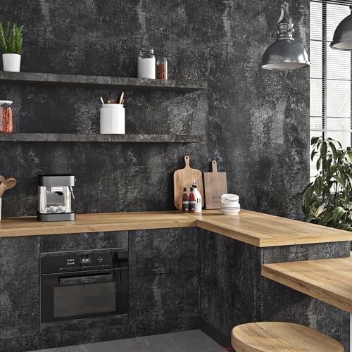 Livelynine Removable Concrete Peel and Stick Wallpaper - Image 3