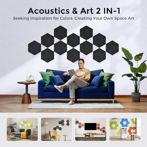 Self-Adhesive Acoustic Panels, 2nd Generation Sound Absorbing Panel, - Image 5