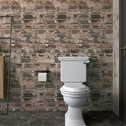 VaryPaper Vintage Brown Brick Wallpaper Peel and Stick 3D Textured Brick - Image 3