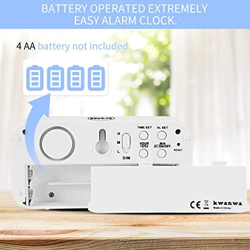 KWANWA 1.2 Inch Large Display Digital Alarm Clock - Image 4