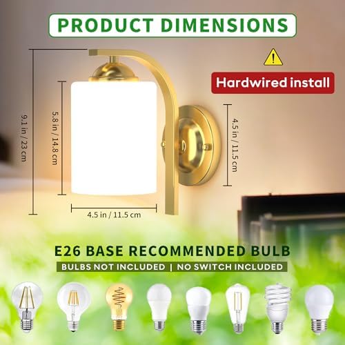 Phaosio Gold Wall Sconces Lights - Image 3
