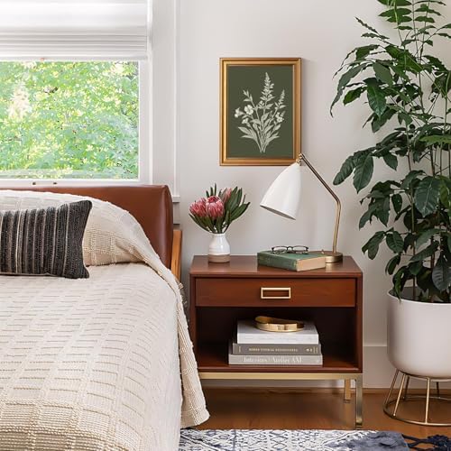 Gold Framed Floral Wall Art, Sage Green Botanical Pictures Wall Decor - Image 5