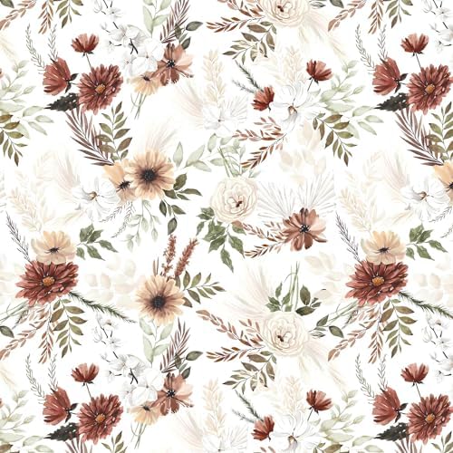 Dimoon Floral Peel and Stick Wallpaper Vintage Beige Contact Paper Bathroom by DIYYOURMOON