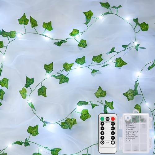 JMEXSUSS 33Ft Vines with Lights Battery Operated, 100 LED by JMEXSUSS