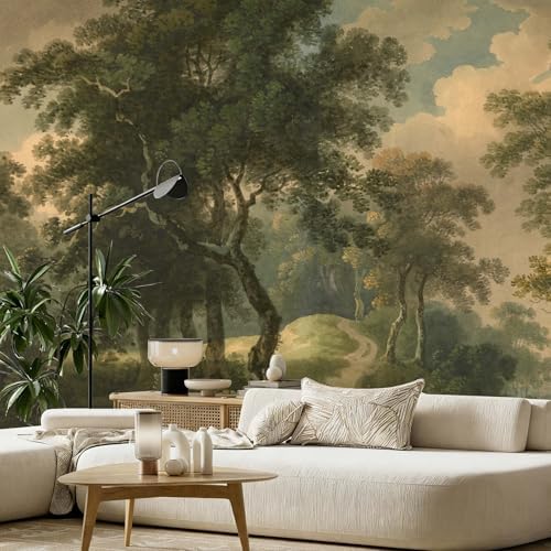 Vintage Forest Mural Wallpaper Peel and Stick by TUNDJ