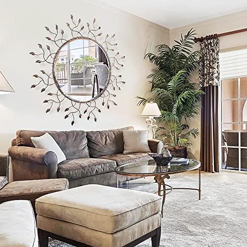 Chende Round Decorative Mirror for Wall Decor, Home Office - Image 5