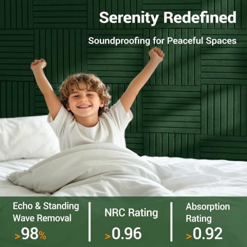 Waister Soundproof Wall Panels, 0.47 Inch Thick High Density-Green - Image 4