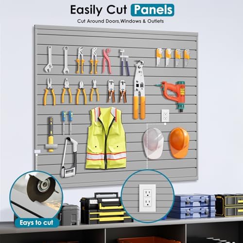 Brakki Slat Wall Paneling 4x4 Ft, Slatwall Garage Organizer Storage System - Image 5