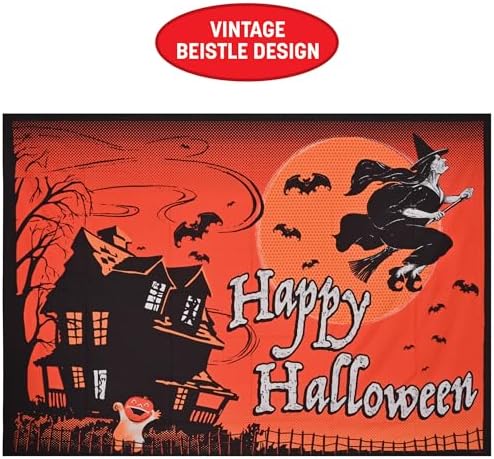 Beistle 5' x 7' Vibrant Fabric Vintage Halloween Backdrop - Image 4